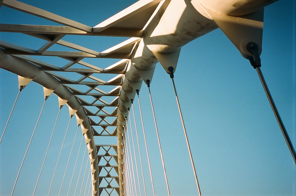 white metal bridge