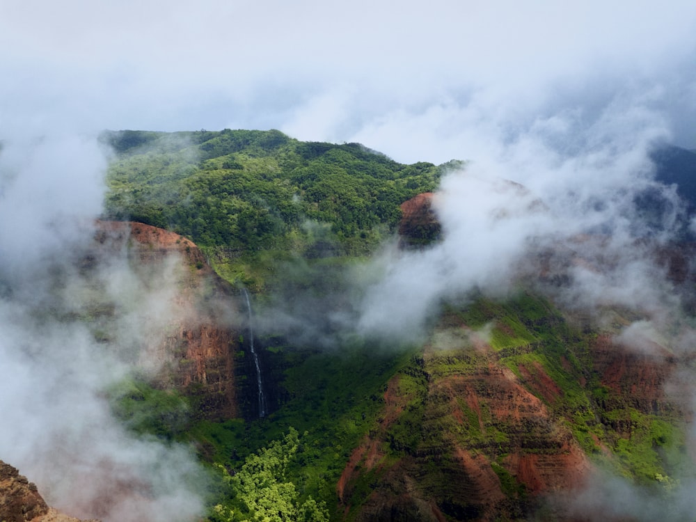 high angle photo of mountain