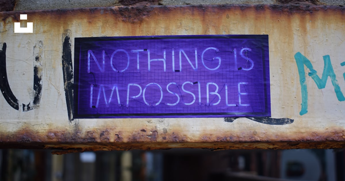 Nothing is impossible sign photo – Free Blue Image on Unsplash