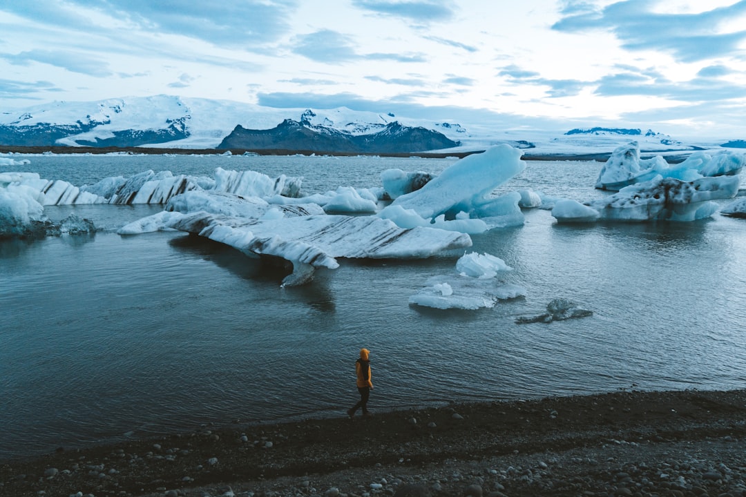 white ice blocks