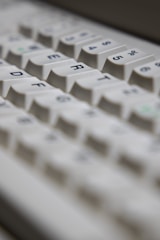white keyboard