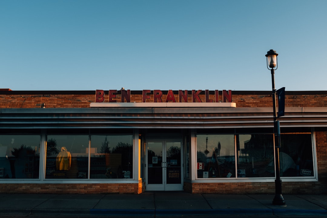 brown and gray store