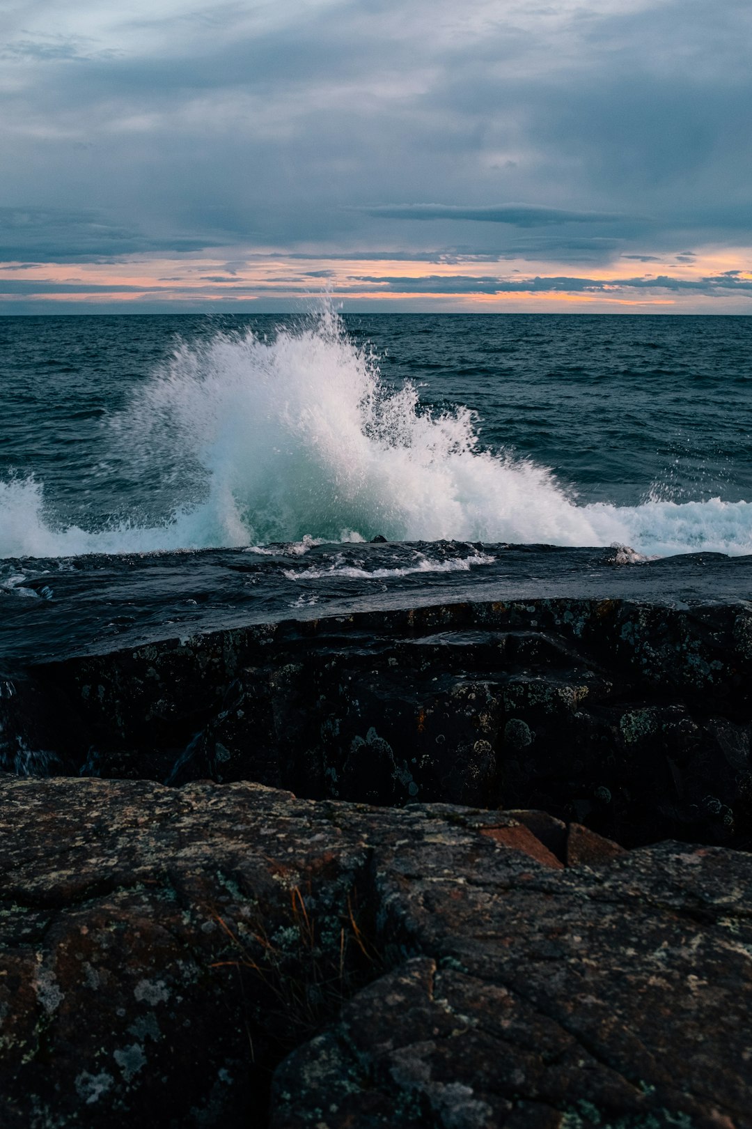 focus photo of ocean