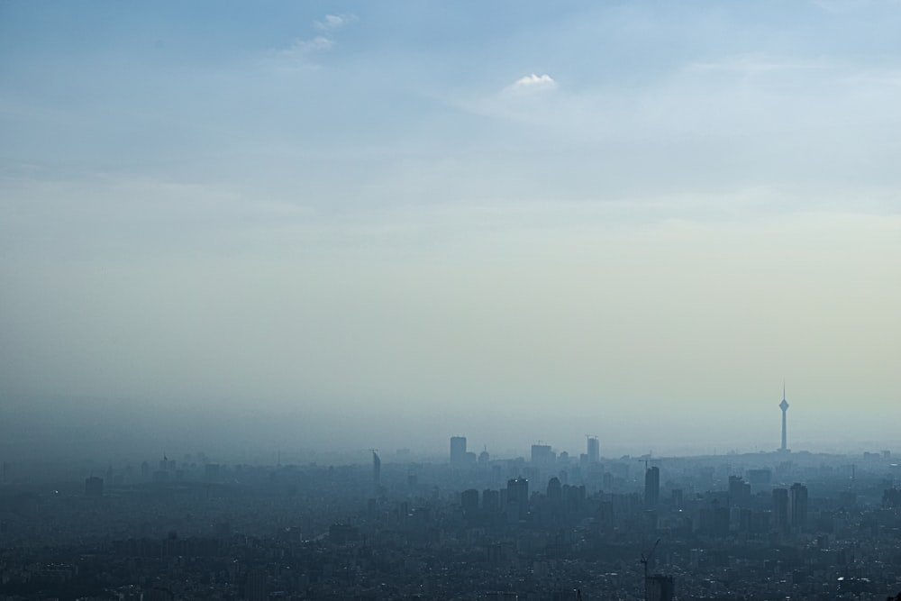 high-angle photography of city buildings