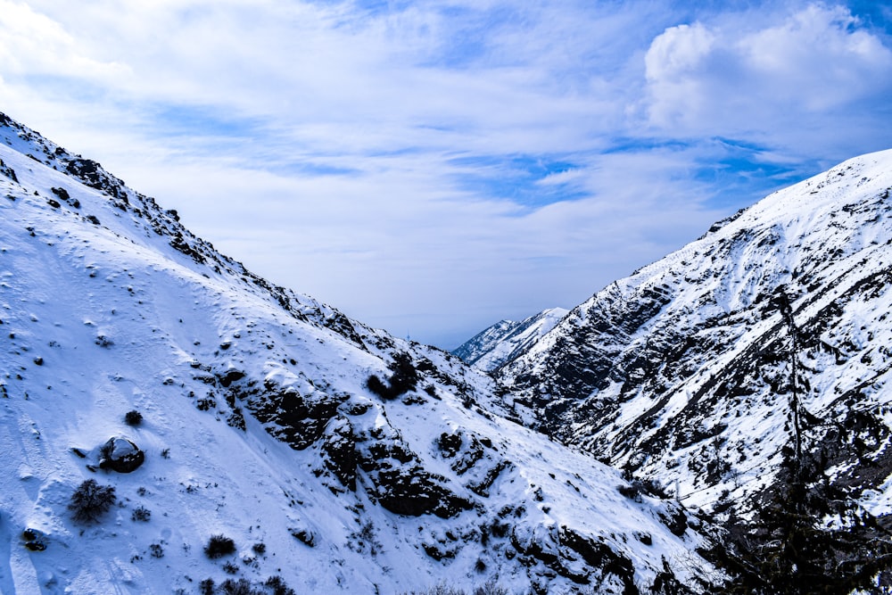 mountain covered with snow