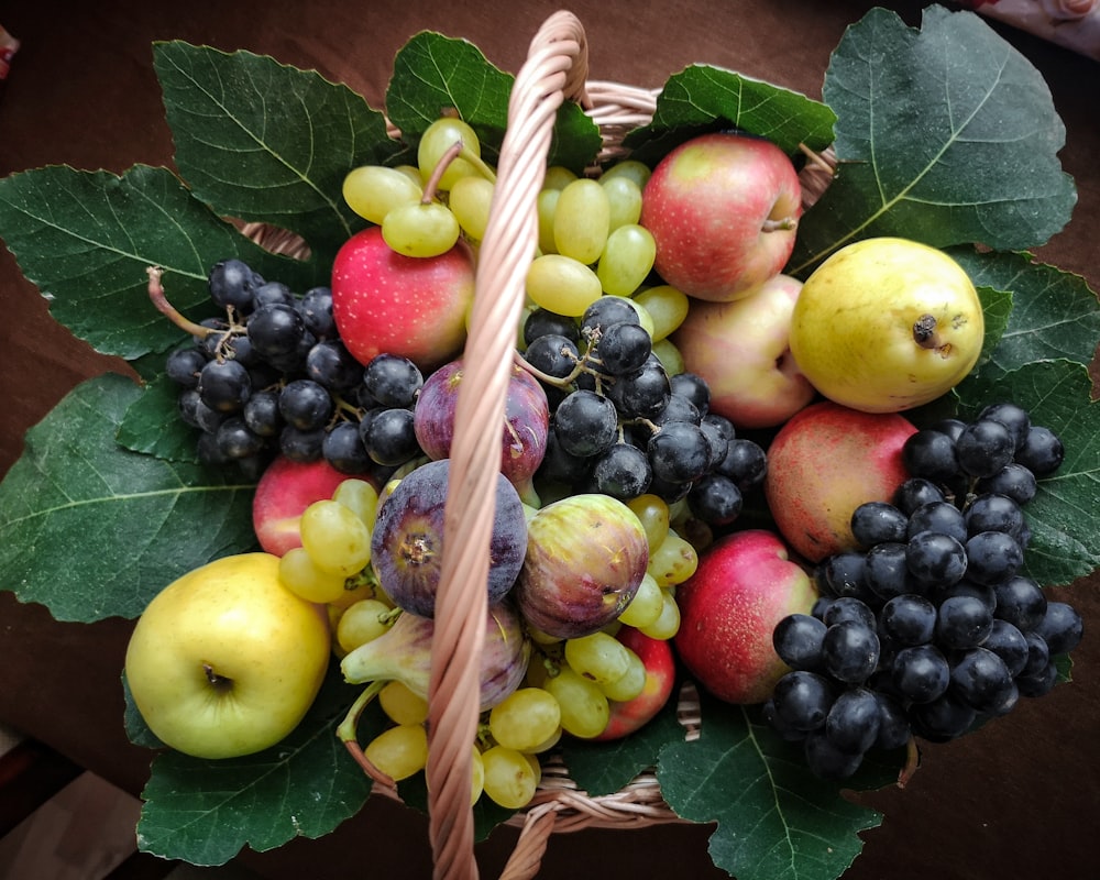basket of varieties of fruits