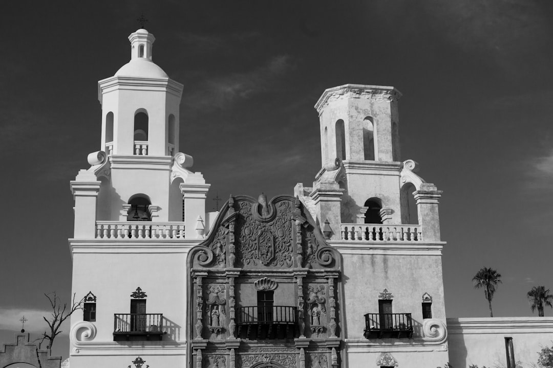 grayscale photography of building during daytime