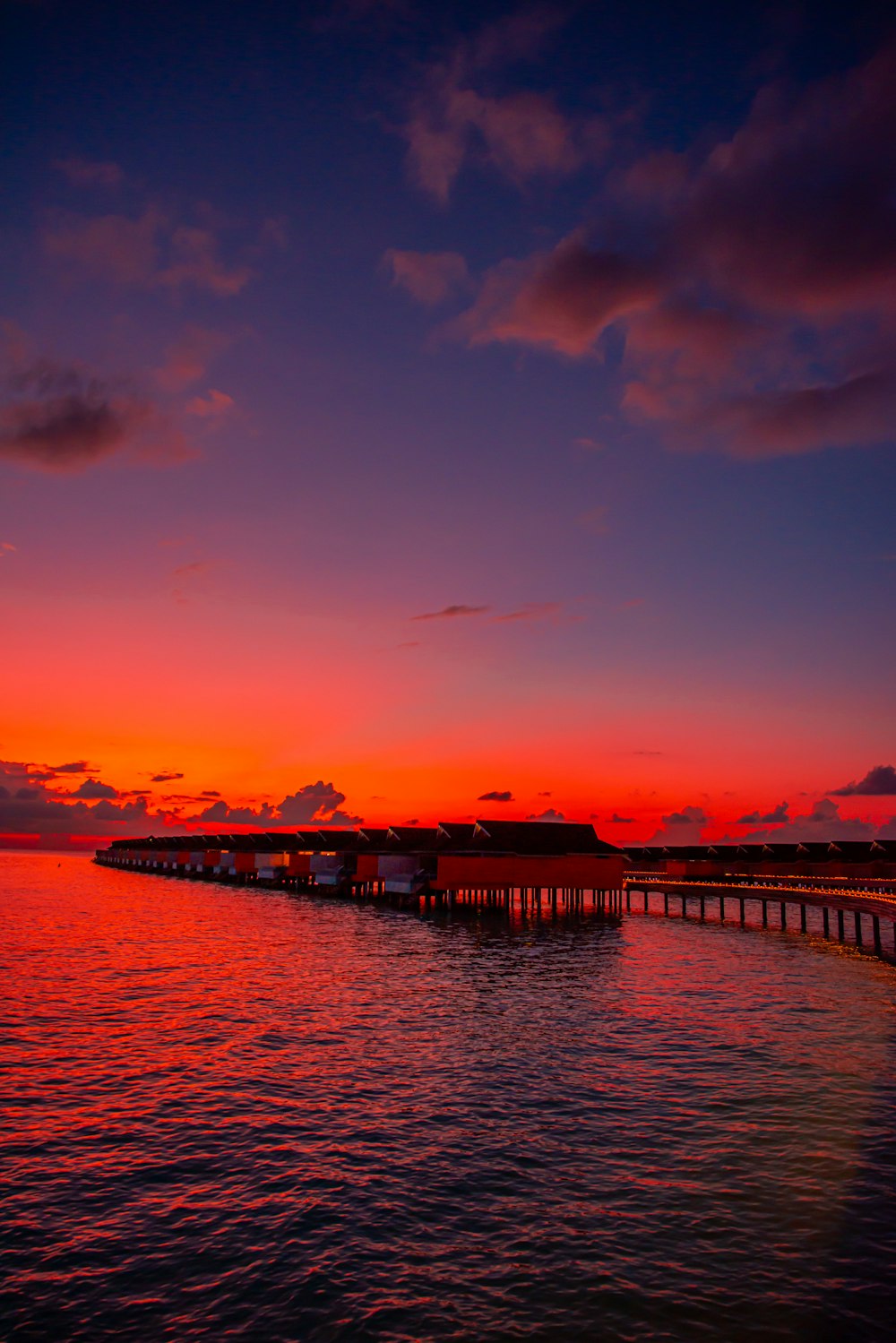 calm body of water during golden hour