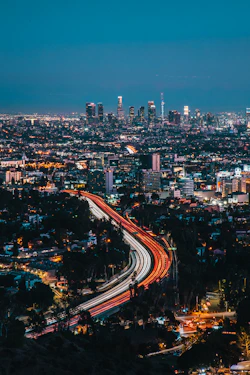Aerial photography of downtown Los Angeles