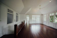 empty brown and white house