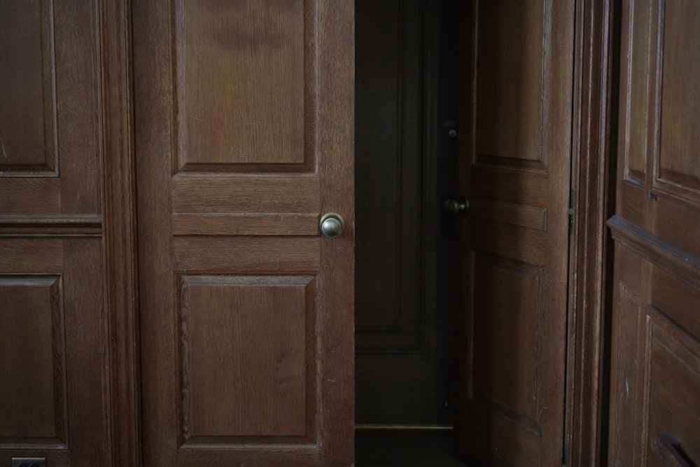 brown wooden door