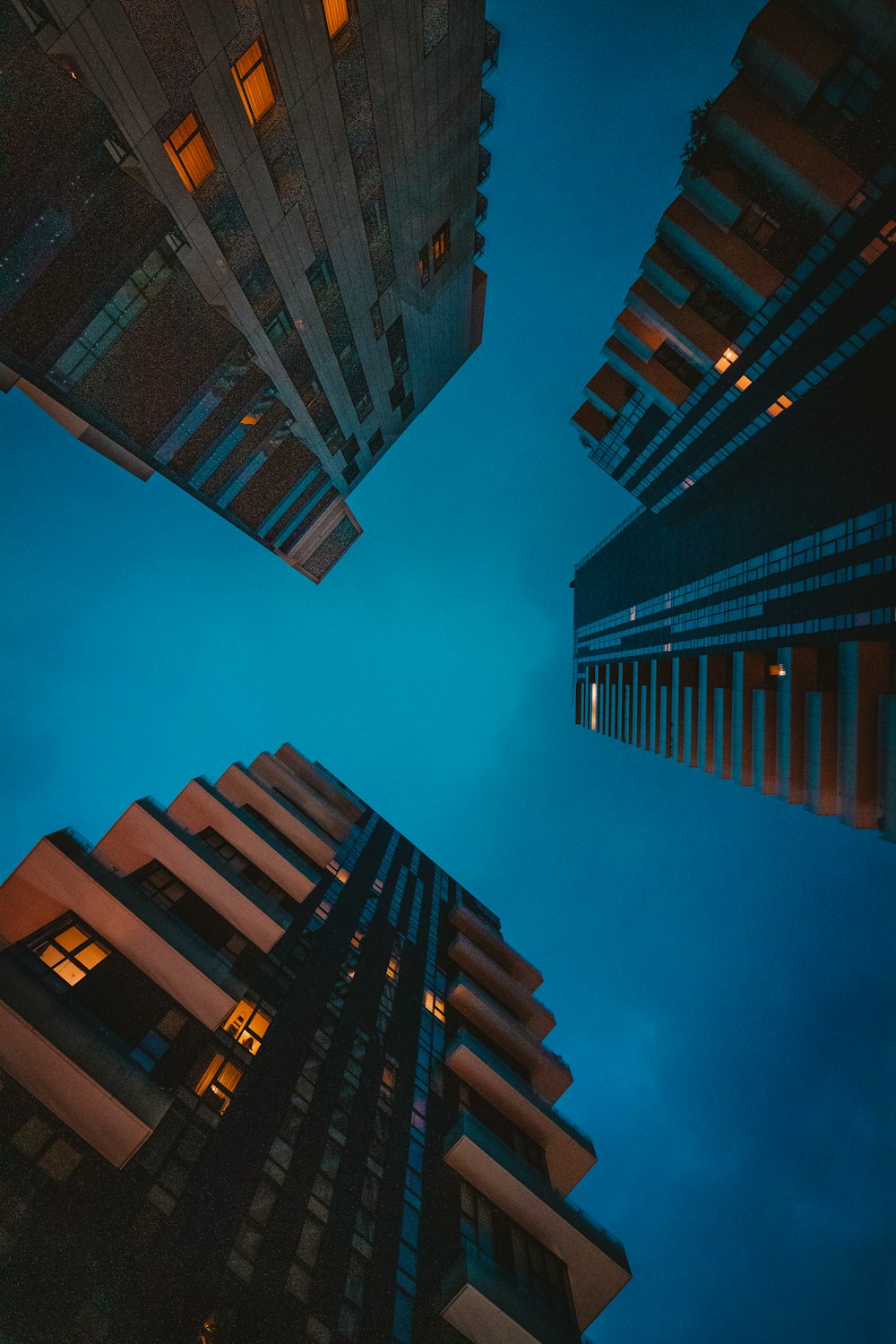 assorted-color buildings under blue sky