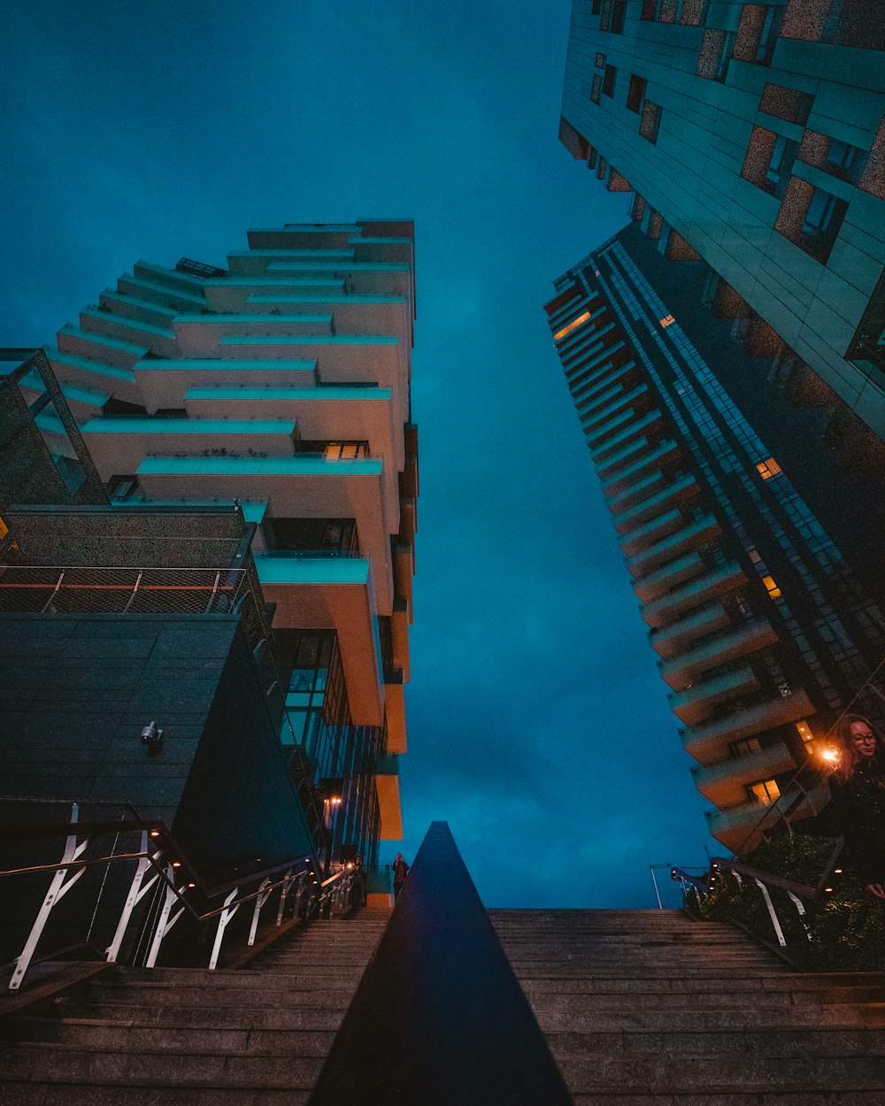 log angle photo of buildings