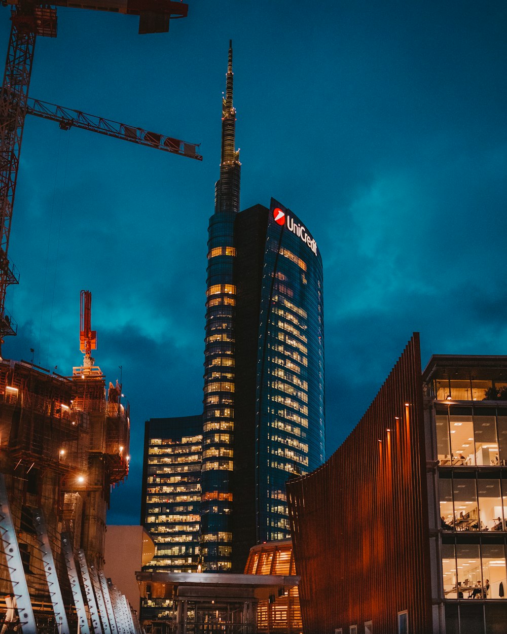 buildings under gray clouds