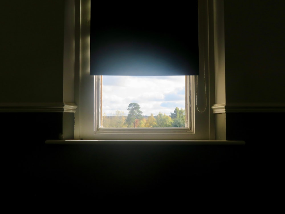 opened window blinds