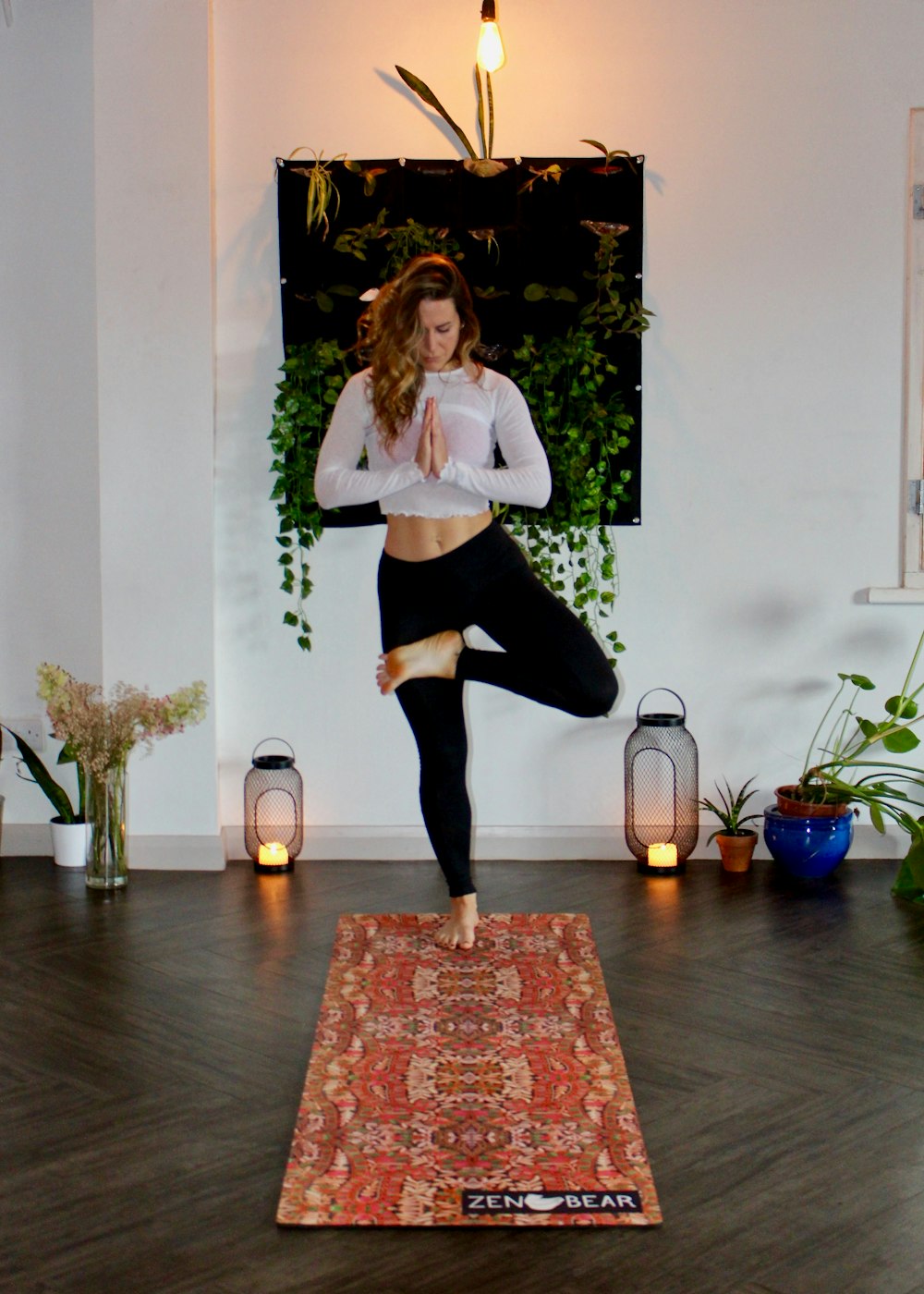 woman doing yoga