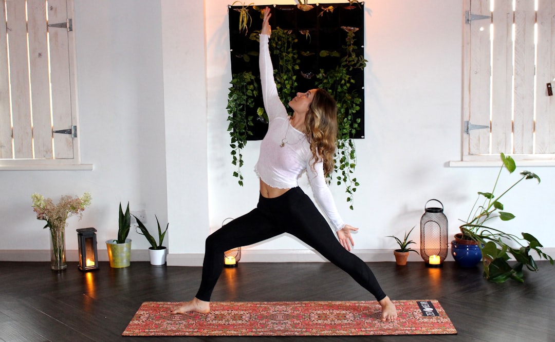 woman doing yoga, Yoga in Yoga Studio on a Zen Bear Yoga Mat