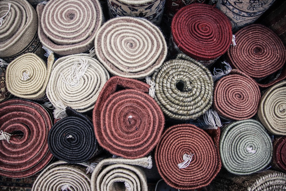 assorted-color rug lot