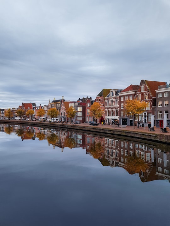 houses beside body of water in Haarlem Netherlands