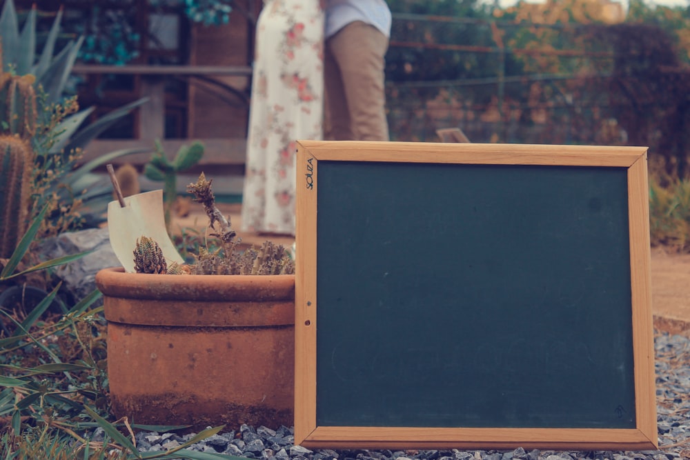 brown wooden frame board