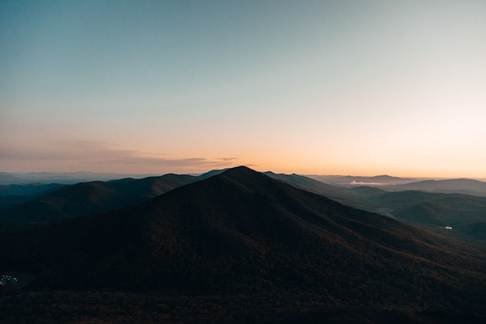 aerial photograph of mountain