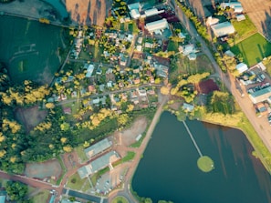 aerial photo of city