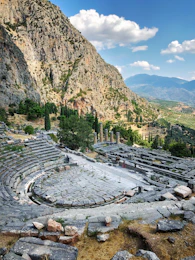 view of historical landmarks on the mountains