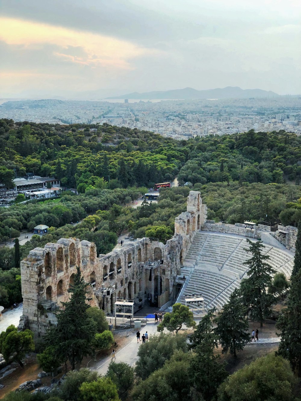 gray concrete area arial scenery