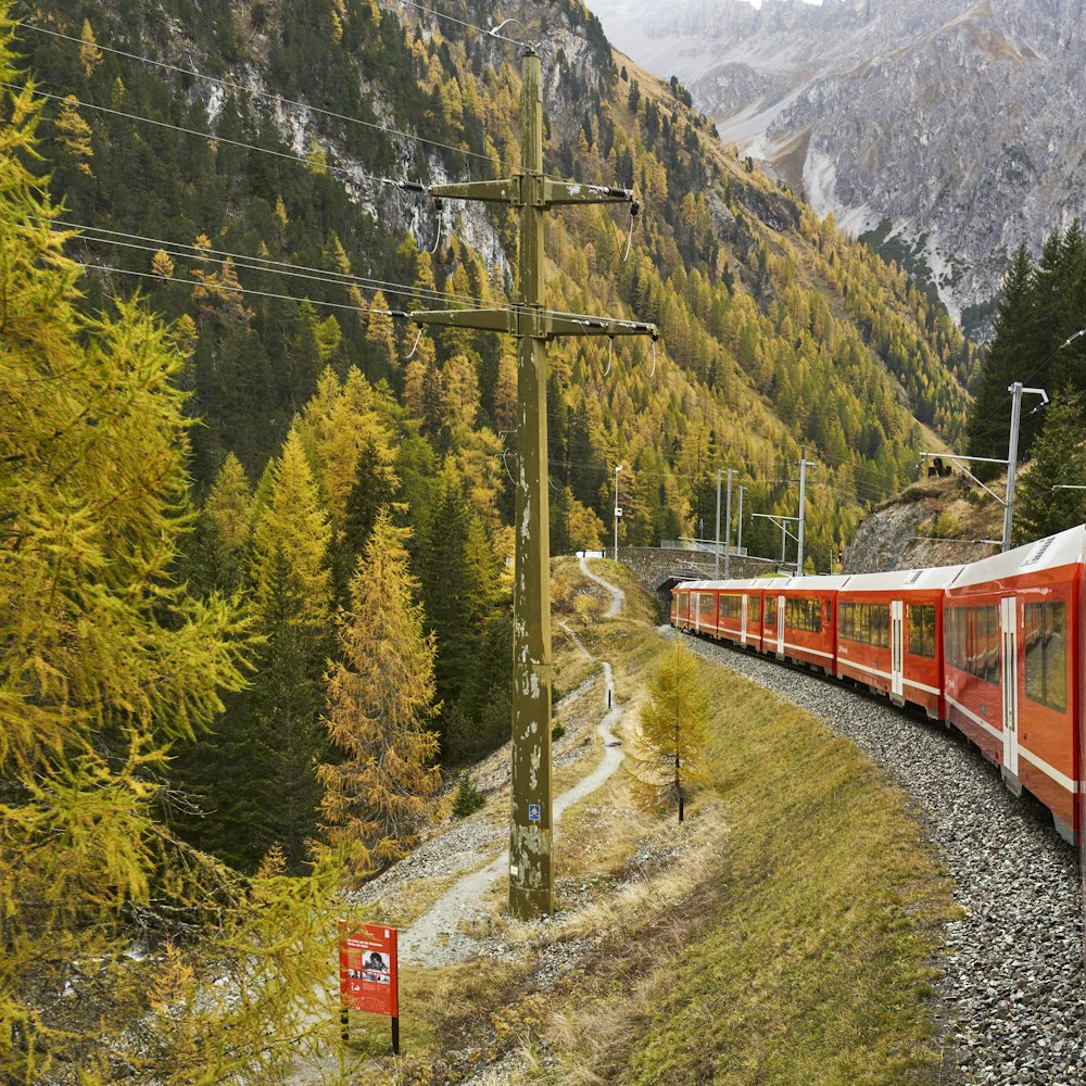 running train during daytime