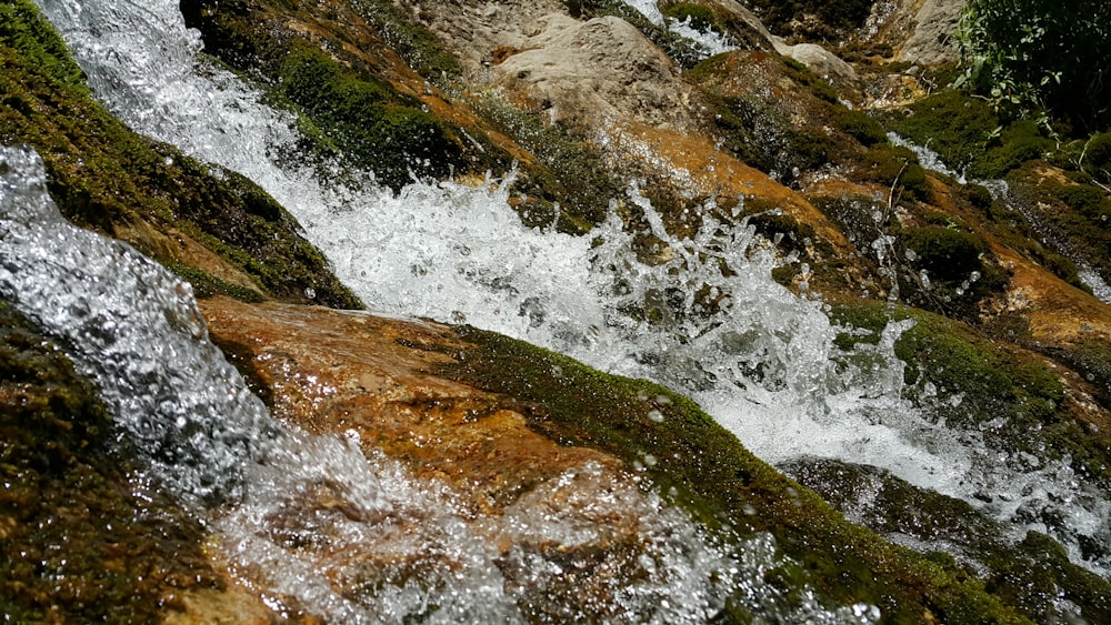 time lapse photography of river