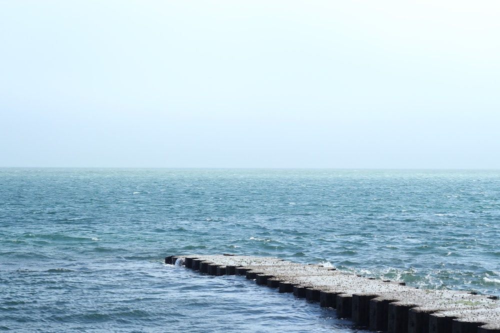 gray wooden dock in sea during daytime