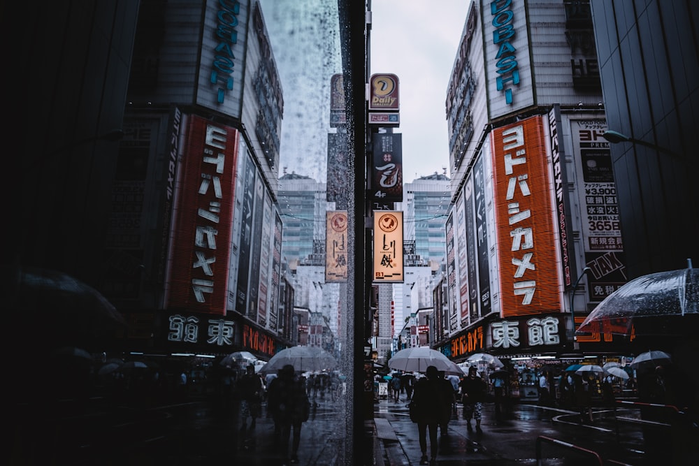 Japanese signage during daytime