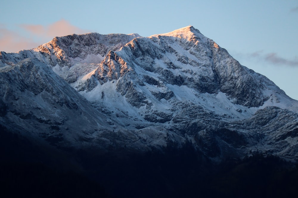 snow-capped mountain during daytime