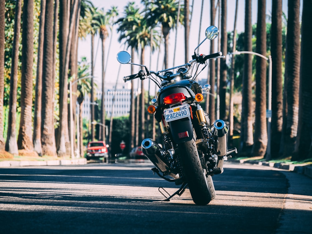 standard motorcycle park near the road