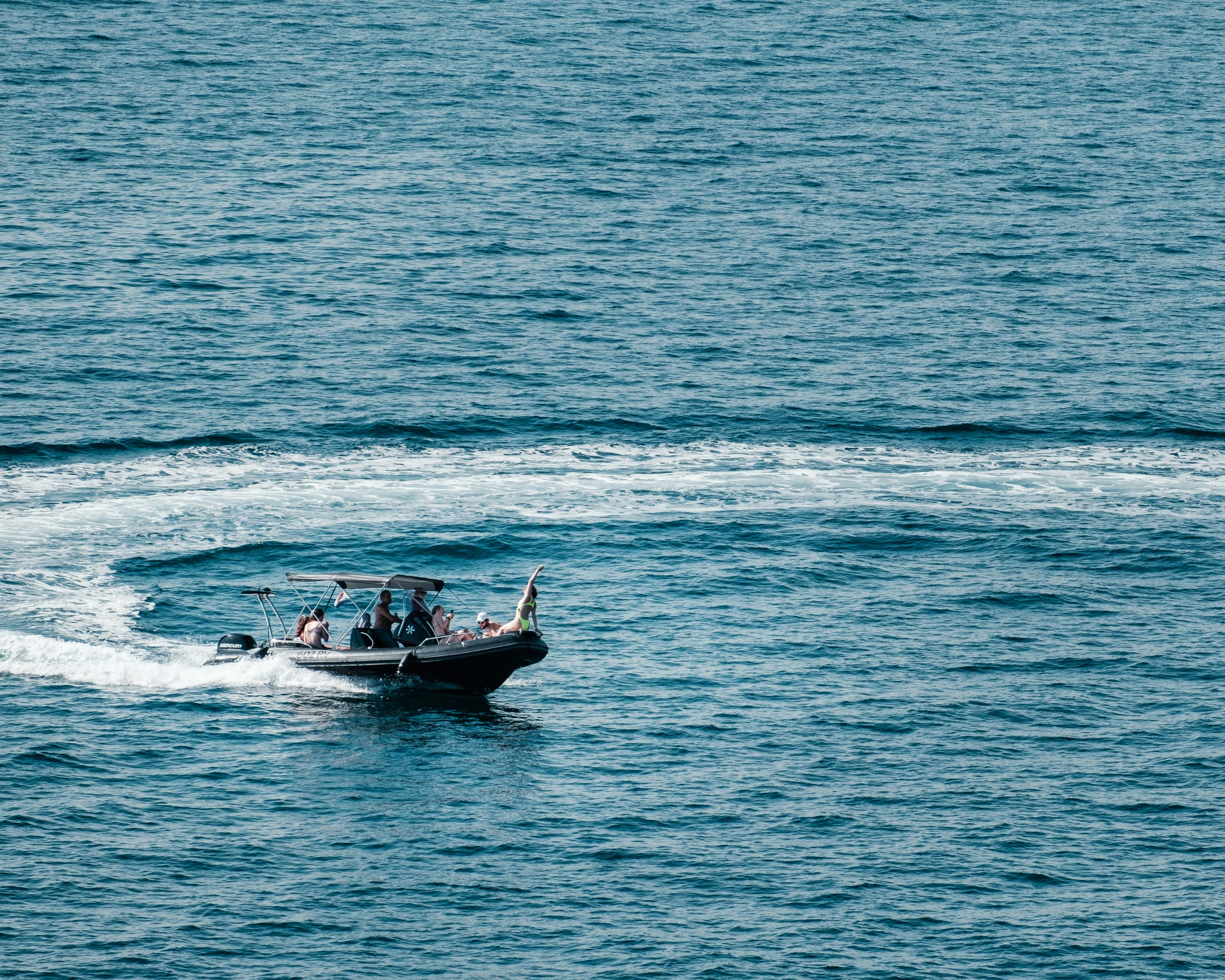 Having fun on a boat in Croatia