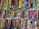 A beautifully arranged display of traditional Indian textiles.