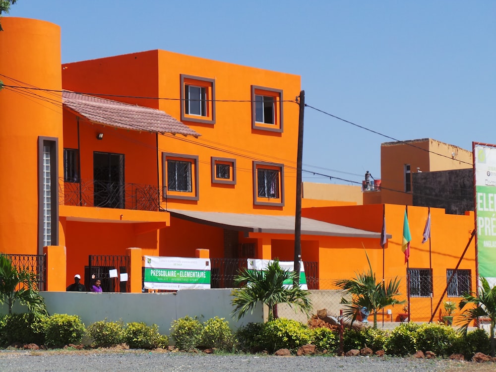 orange concrete buildings