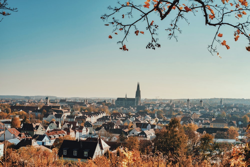 Photographie aérienne de la ville