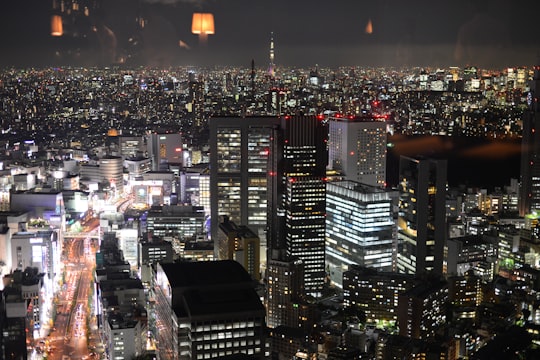 skyline city view in Shinjuku Japan