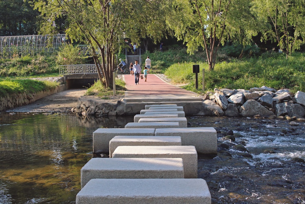 brown concrete pathway