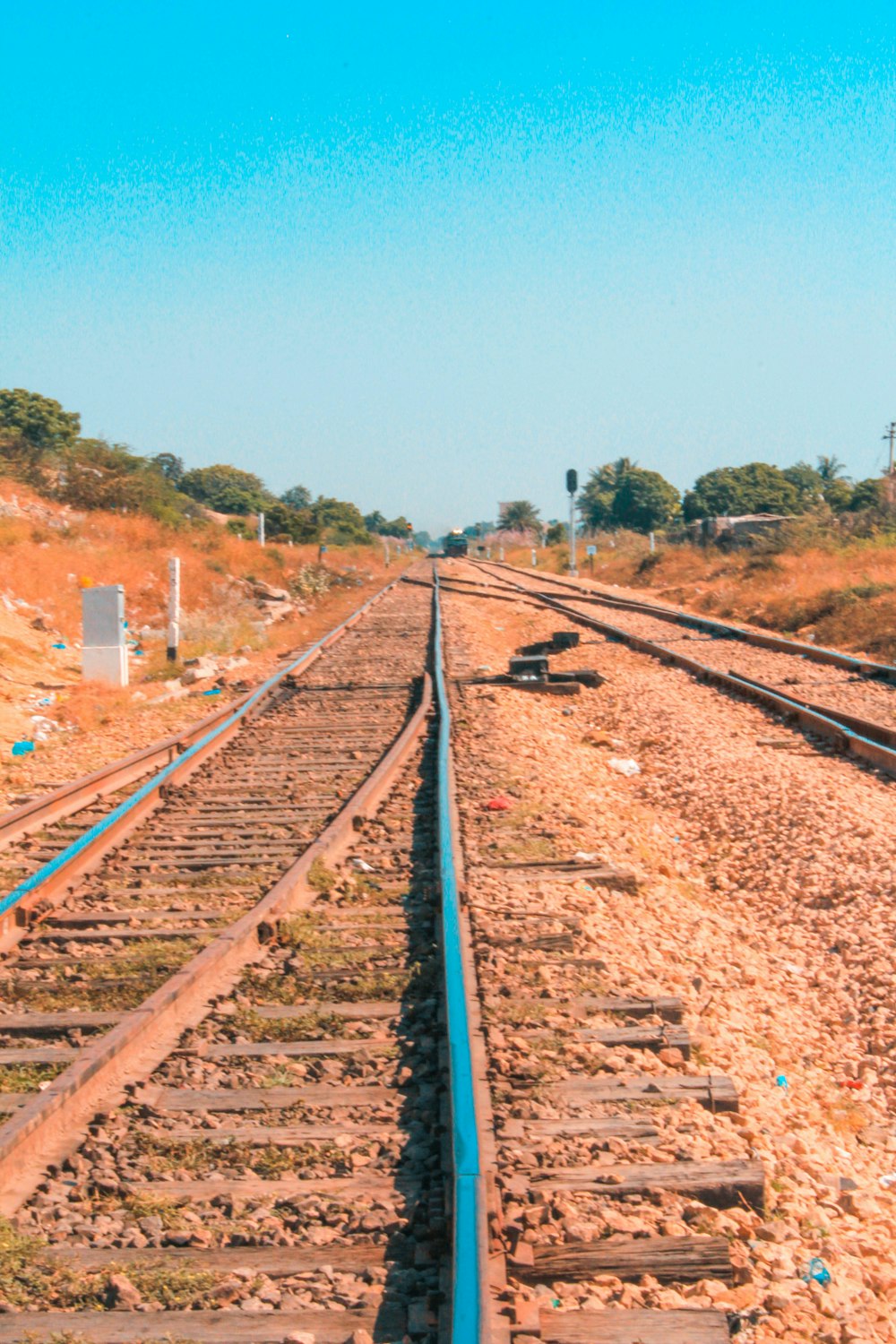 photo of train rail