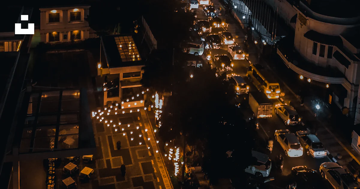 Lighted city buildings during nighttime photo – Free West java Image on ...