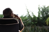 An inspiring outdoor scene with a person brainstorming ideas.