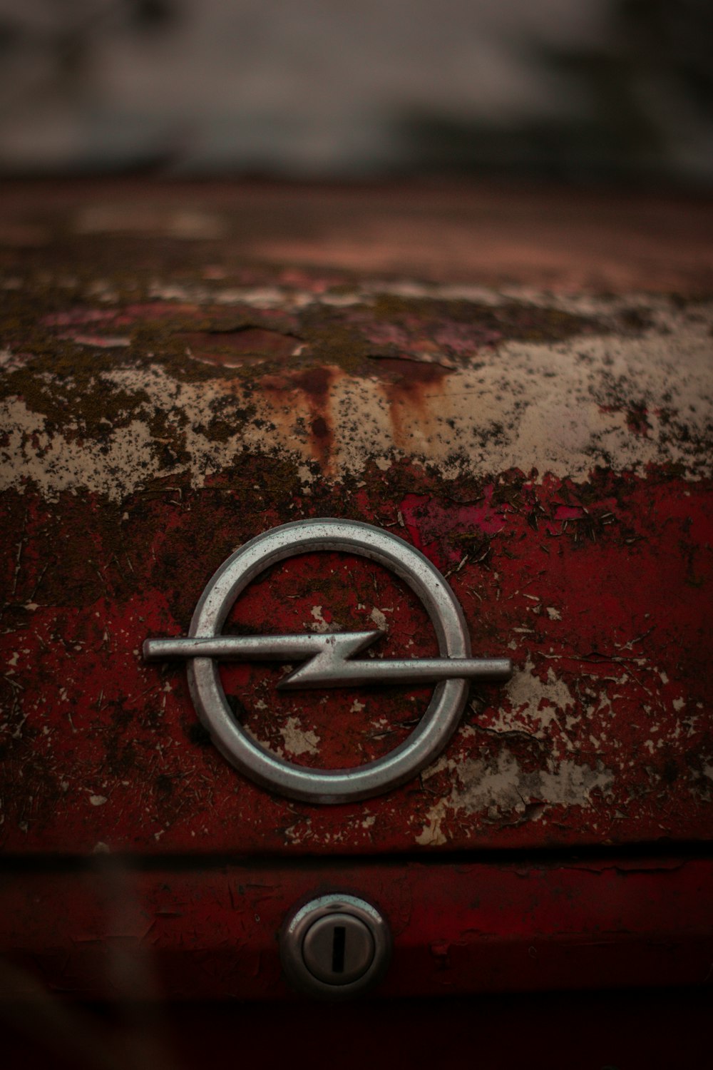 Opel emblem on vehicle hood