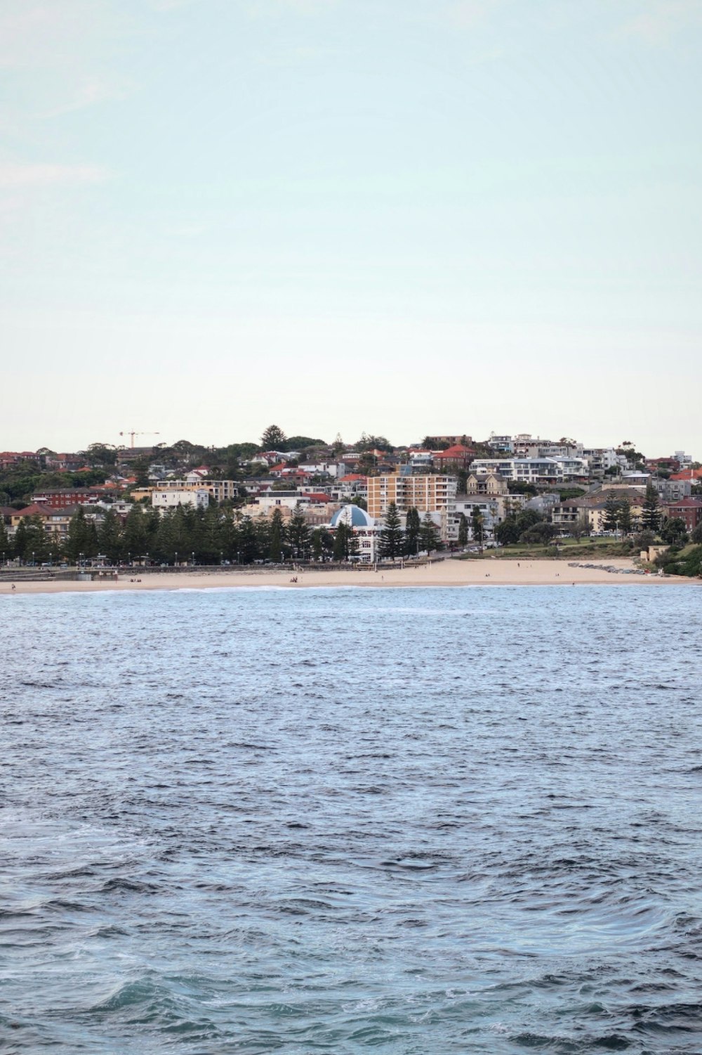 seashore and city scenery