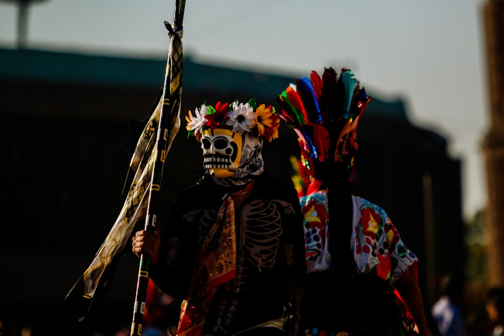 shallow focus photo of person wearing mask