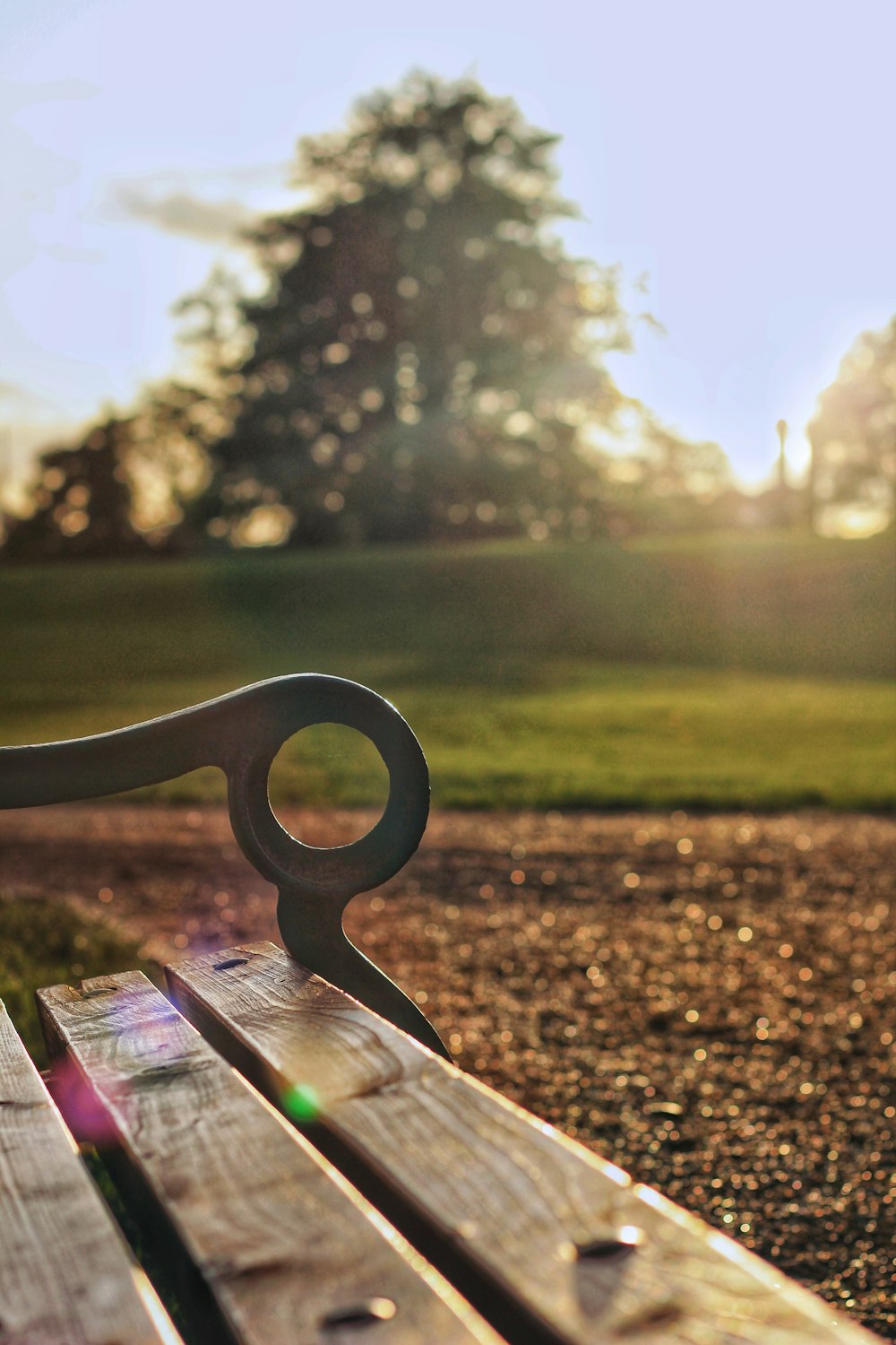 brown wooden bench