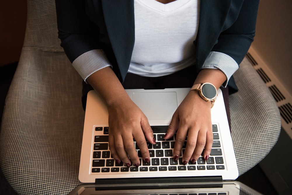 man using MacBook Pro