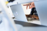silver MacBook