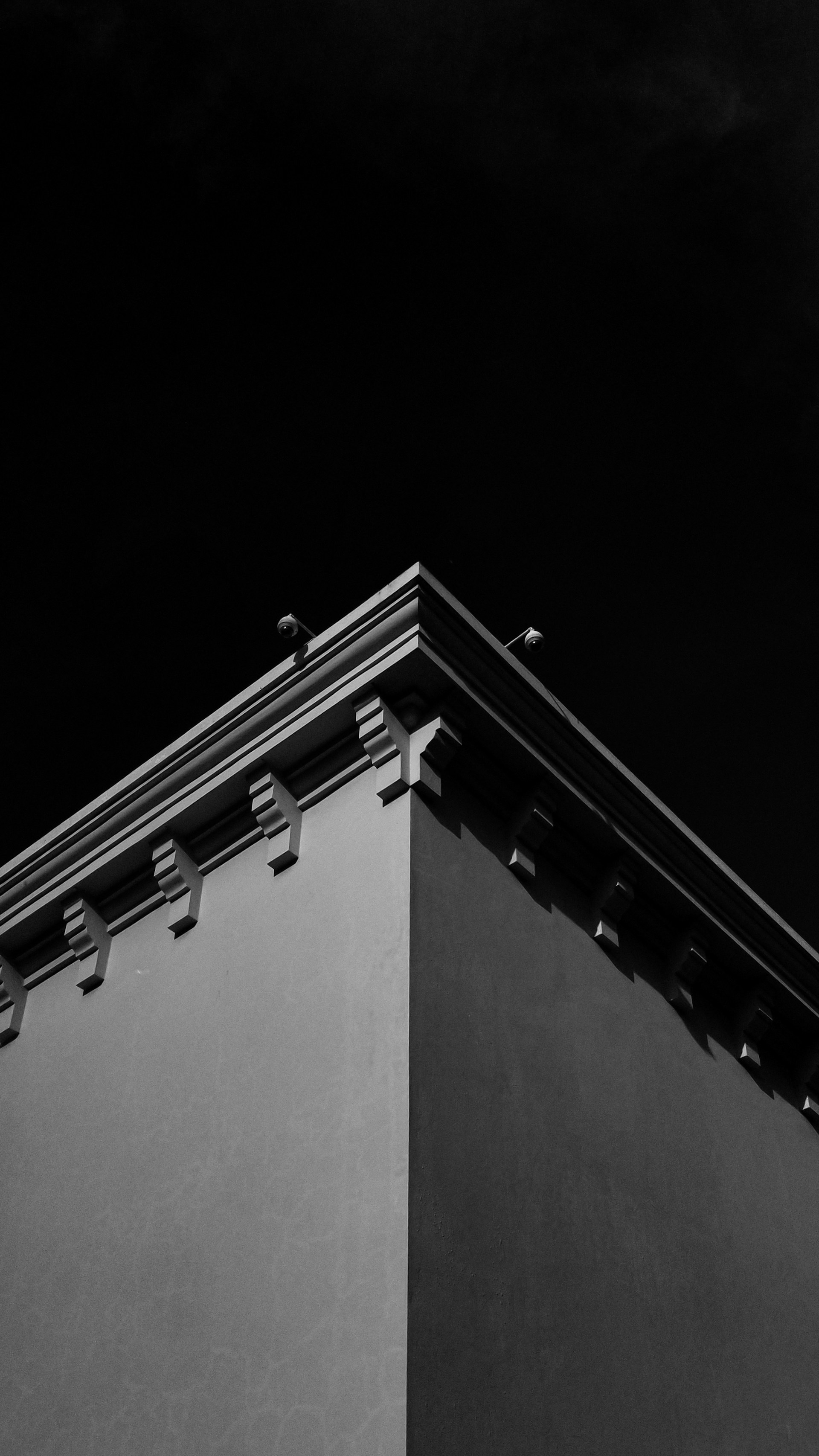 grayscale photo of building